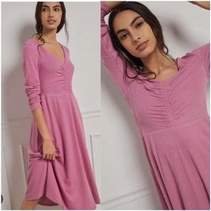 Saturday/Sunday Anthropologie Charla Ruched Midi Dress